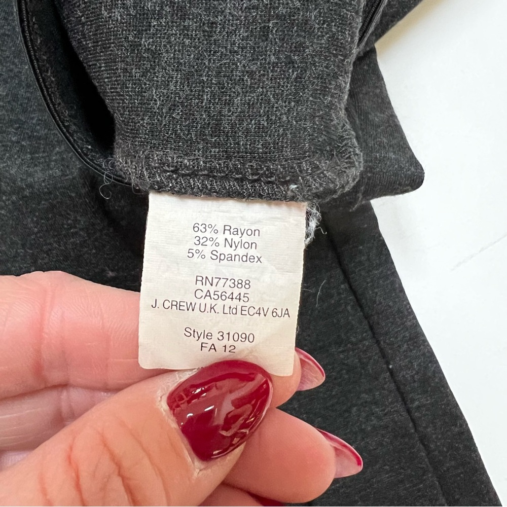 J.Crew High Rise Ponte Leggings with Elastic Waist and Exposed Back Zipper - Picture 7 of 16